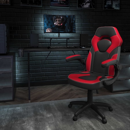 Flash Furniture Black Gaming Desk and Chair Set BLN-X10RSG1031-RD-GG
